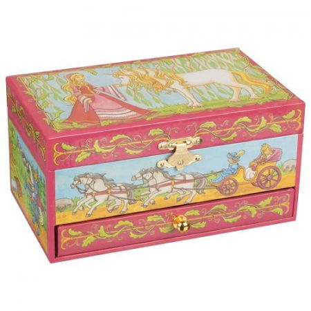 Cutie muzicala, cu unicorn, pentru fetite, 19.3 x 11 x 9.8 cm, de lemn, Goki [1]
