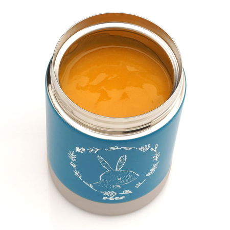 Cutie termica pentru mancare, otel inoxidabil vidat, 300 ml, albastra, Reer ColourDesign 90411 [4]