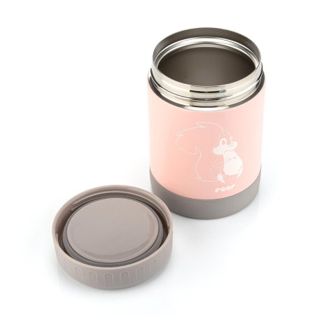 Suzete bebe - Cutie termica pentru mancare, otel inoxidabil vidat, 300 ml, roz, Reer ColourDesign