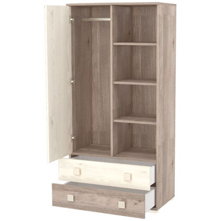 Dulap cu o usa si 2 sertare Hubners Sofia crem nisip [2]