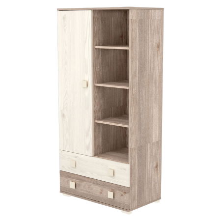 Camera Copilului - Dulap cu o usa si 2 sertare Hubners Sofia crem nisip