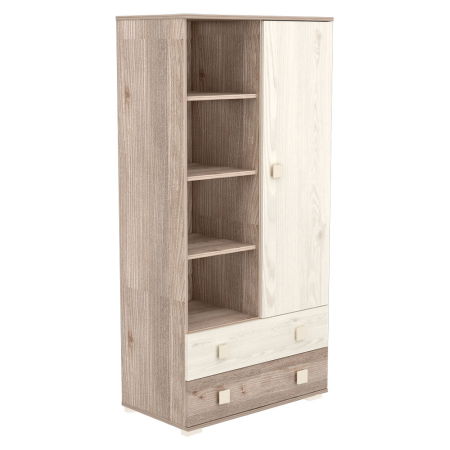 Dulap cu o usa si 2 sertare Hubners Sofia crem nisip [1]