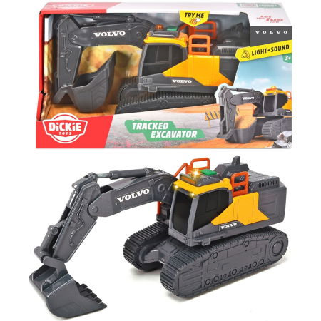 Excavator Dickie Toys Volvo Tracked Excavator 23 cm cu lumini si sunete [7]