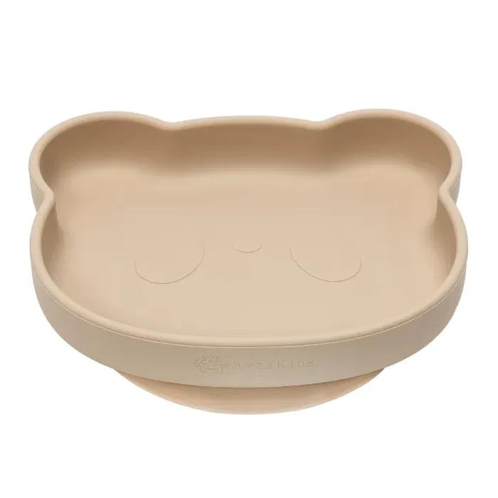 Farfurie din silicon cu ventuza, AppeKids, The Little Bear - Bej [4]