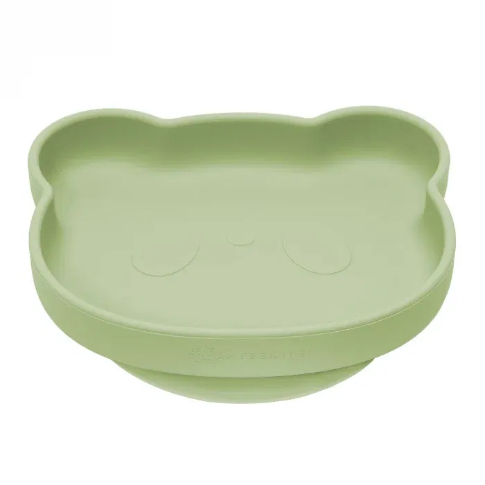 Farfurie din silicon cu ventuza, AppeKids, The Little Bear - Verde [2]