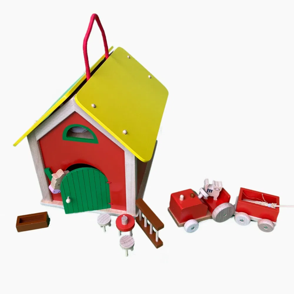 Ferma animalelor, cu 31 accesorii, de lemn [3]
