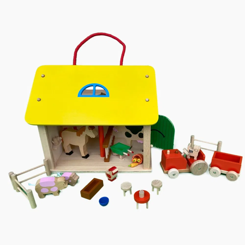 Ferma animalelor, cu 31 accesorii, de lemn [2]