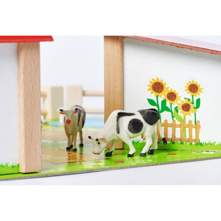 Ferma din lemn  pentru copii de la 3 ani+ , Eichhorn 51x36x17 cm cu 20 accesorii [7]