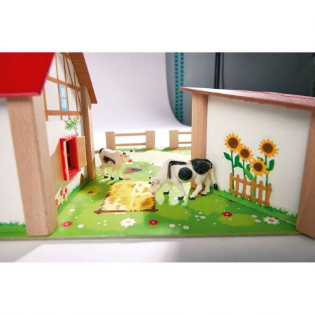 Ferma din lemn  pentru copii de la 3 ani+ , Eichhorn 51x36x17 cm cu 20 accesorii [4]