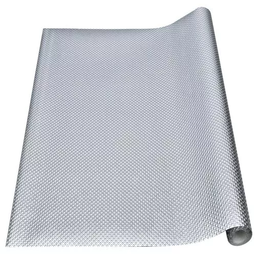 Folie antialunecare sertare si etajere, din PVC, 1.5m, metalizata