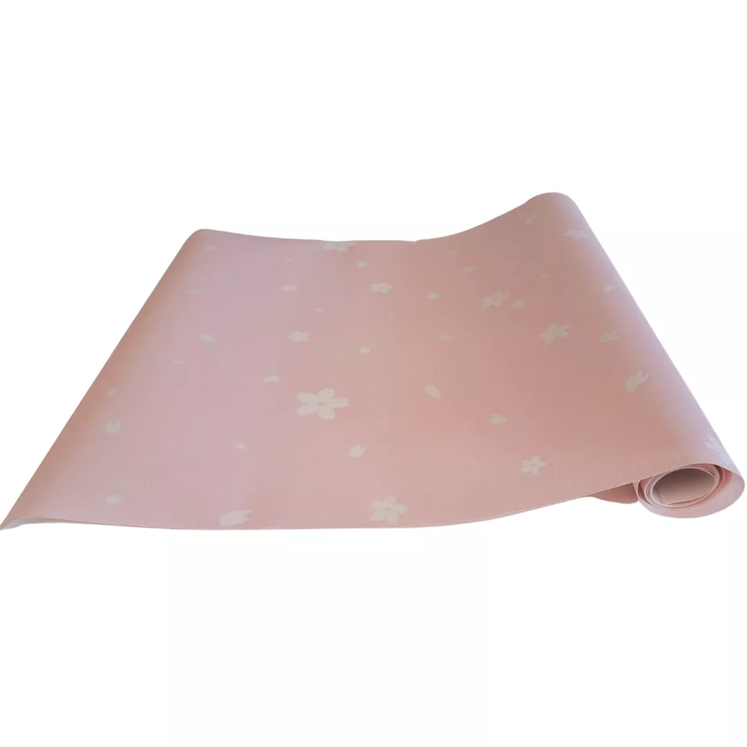 Folie protectie sertar, din EVA, roz pastel flori de cires, 1.5m