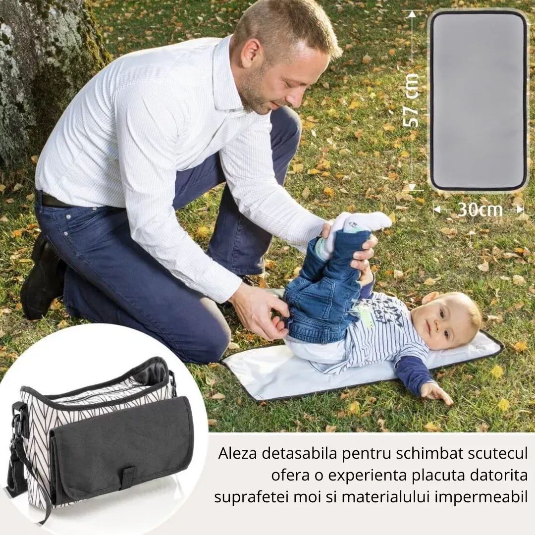 Geanta carucior, cu aleza pentru schimbat scutece, Reer [6]