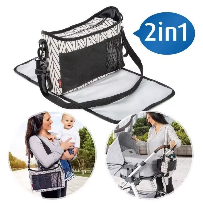 Accesorii Cărucioare - Geanta carucior, cu aleza pentru schimbat scutece, Reer