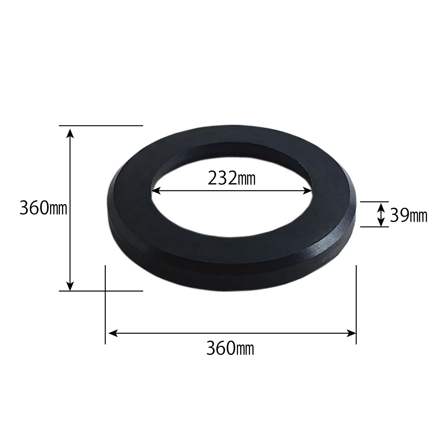 Greutate pentru baza stalpilor de delimitare, de cauciuc, 360x39mm [3]