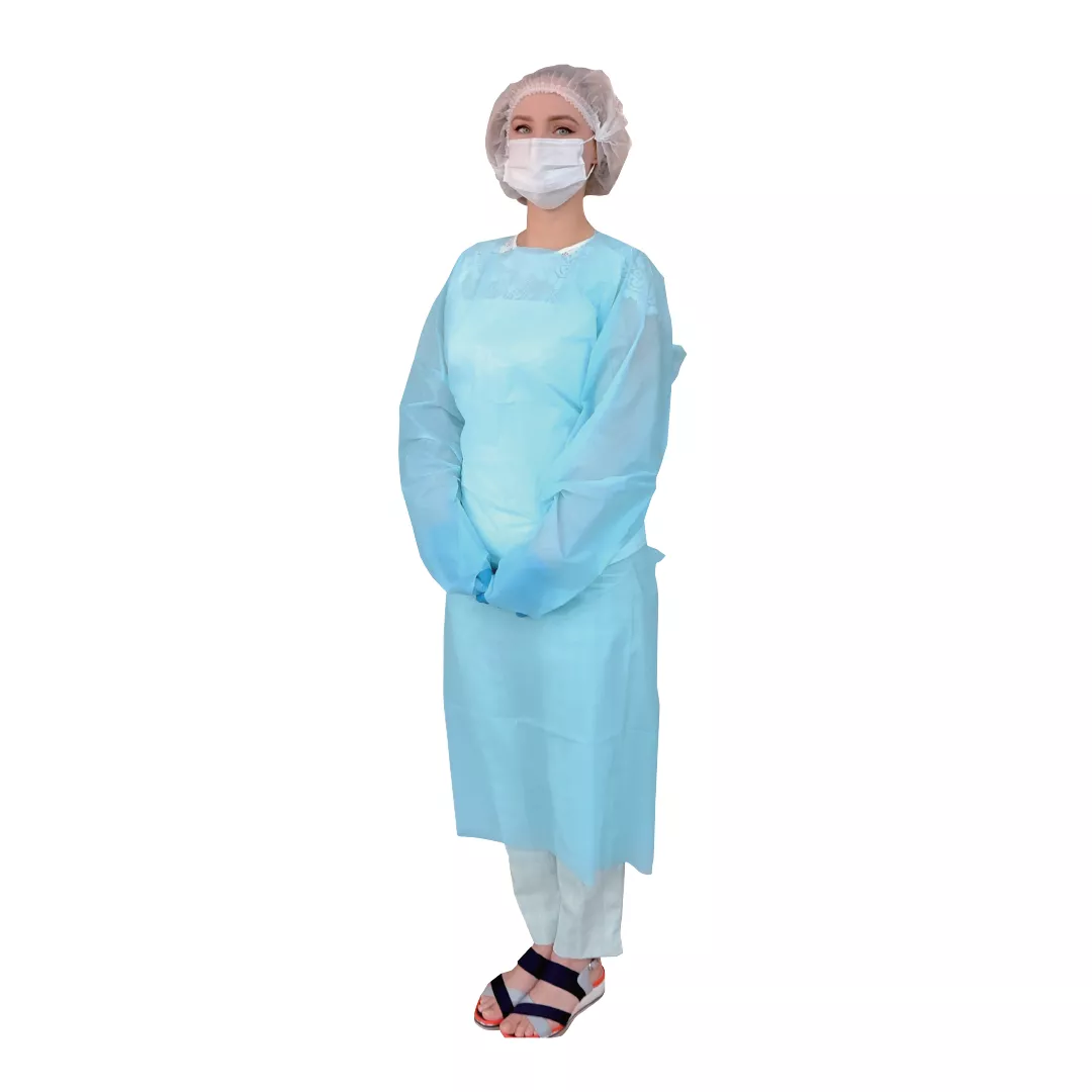 Uniforme medicale - Halat de unica folosinta, impermeabil, 1 buc, albastru, FM-18