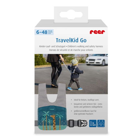 Ham de siguranta si mers pentru bebelusi, reglabil, cu frau de ghidare detasabil, Reer Travelkid Go 53132 [6]