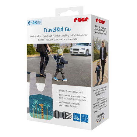 Ham de siguranta si mers pentru bebelusi, reglabil, cu frau de ghidare detasabil, Reer Travelkid Go 53132 [7]