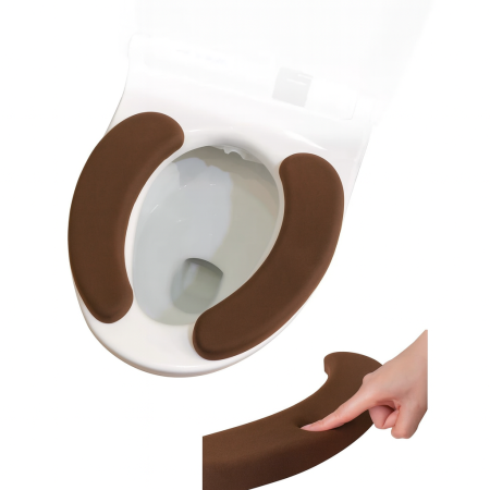 Produse îngrijire copii - Husă capac WC maro din spumă moale – confort și igienă