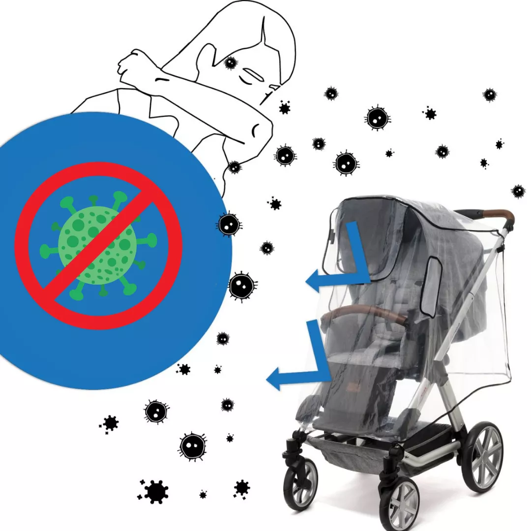 Husa de ploaie pentru carucior tip sport, transparenta, Reer [2]