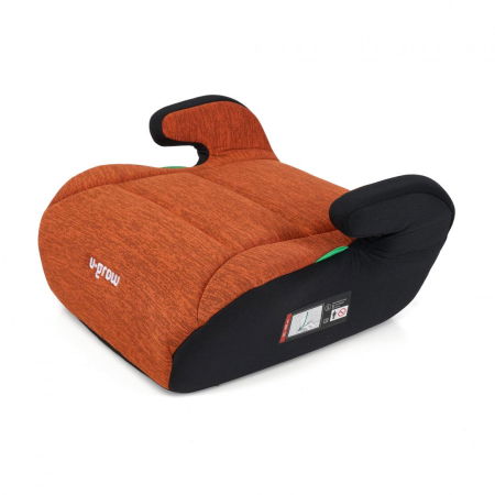 Siguranță auto copii - Inaltator auto U-Grow, 125-150 cm,  R129 , negru/caramiziu