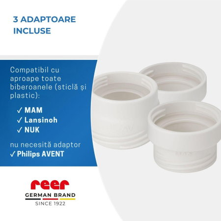 Incalzitor portabil biberoane si alimente pentru bebelusi, 4 trepte temperatura 37-50°C, acumulator cu incarcare USB-C, 3 adaptoare biberon incluse, afisaj temperatura, timer cu oprire automata, indep [4]