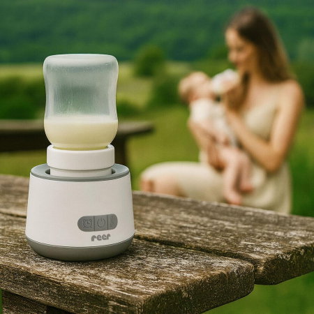 Incalzitor portabil biberoane si alimente pentru bebelusi, 4 trepte temperatura 37-50°C, acumulator cu incarcare USB-C, 3 adaptoare biberon incluse, afisaj temperatura, timer cu oprire automata, indep [15]