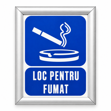 Indicator Loc pentru Fumat cu Ramă și Suport Metalic [1]