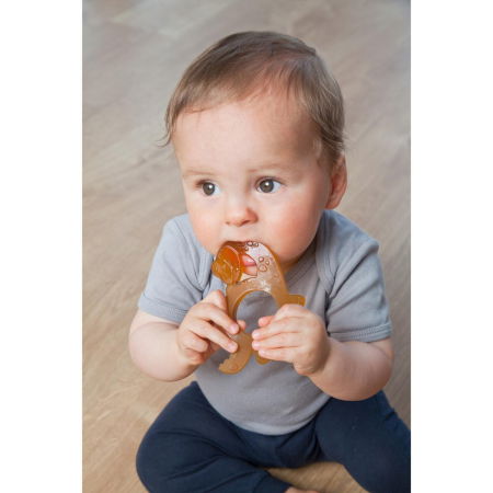 Ingrijire/Dentitie - Inel pentru dentitie din cauciuc natural BIO, dinozaur, Grunspecht 639-V1