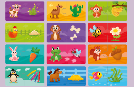 Jocuri de indemanare - JOC DE POTRIVIRE DIN SPUMA EVA, ''CE MANANC'', PUEDO