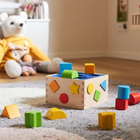 Joc de sortare forme geometrice, din lemn, pentru copii 1 an [1]