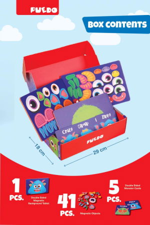 JOC MAGNETIC DIN SPUMA EVA, CREEAZA UN MONSTRU, PUEDO [2]