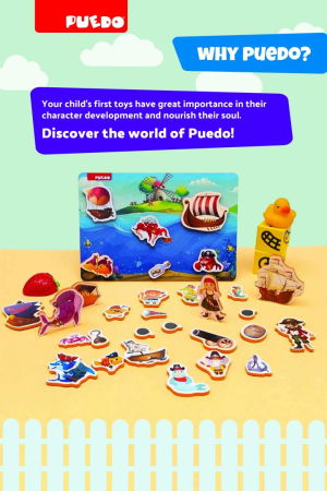 JOC MAGNETIC DIN SPUMA EVA, PIRATI, PUEDO [6]