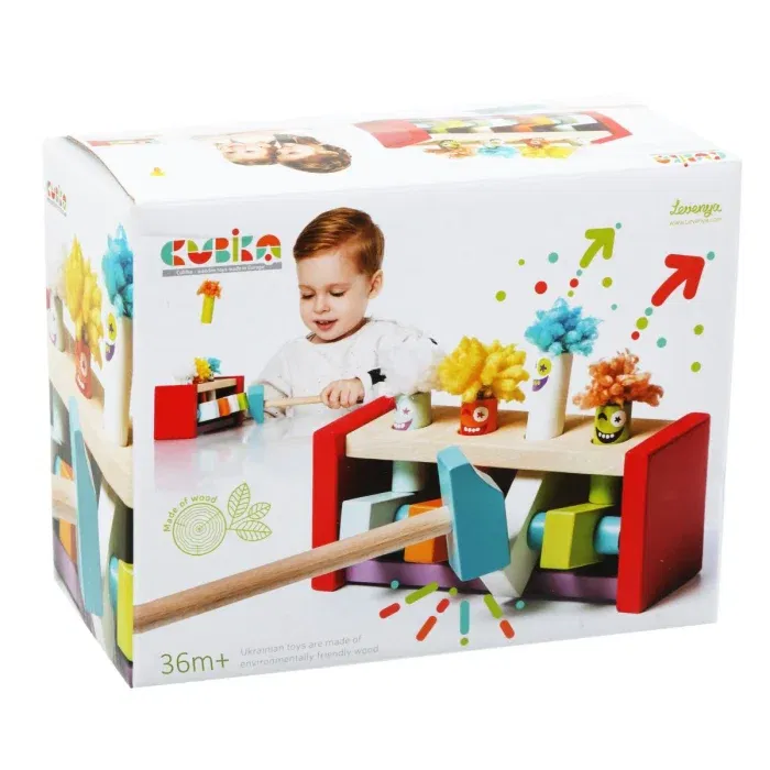 Jocuri de indemanare - Jucarie din lemn, Cubika - Claunii saritori, 36 luni+