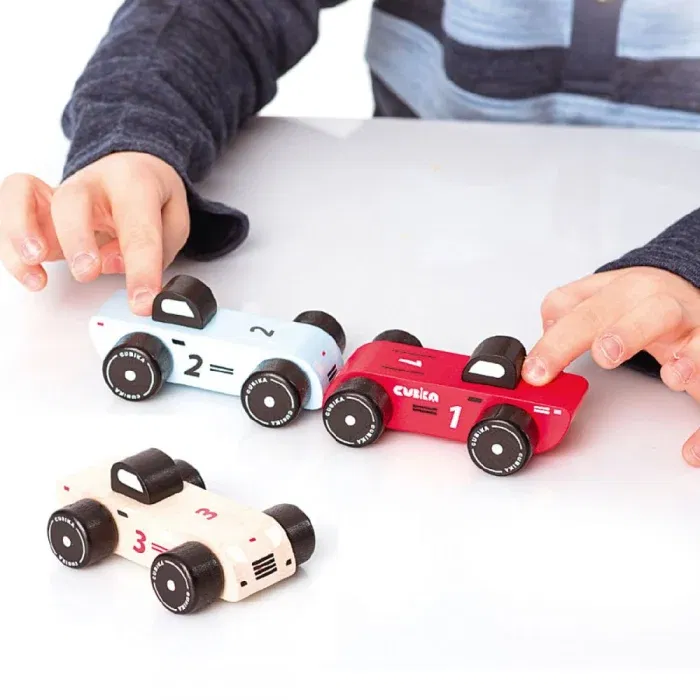 Jucarie din lemn, Cubika, Racing Cars, 18 luni + [2]
