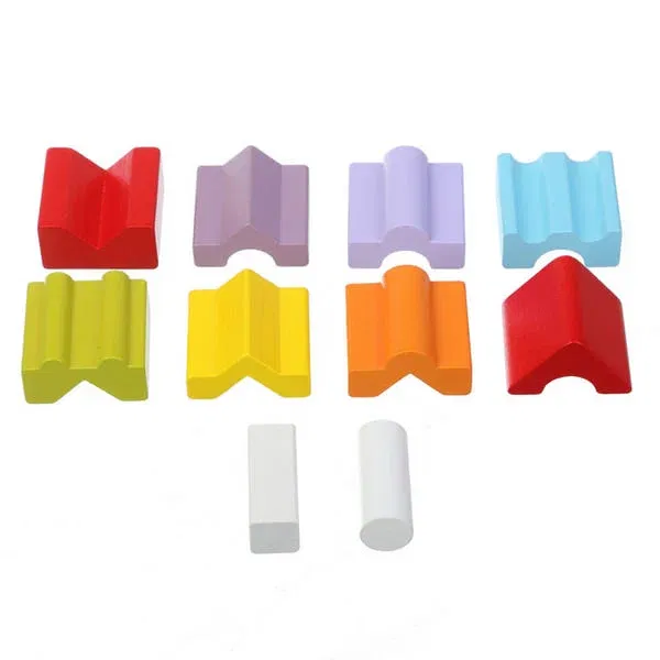 Jucarie Din Lemn Cubika, Set Constructii Turn, 18 luni + [2]