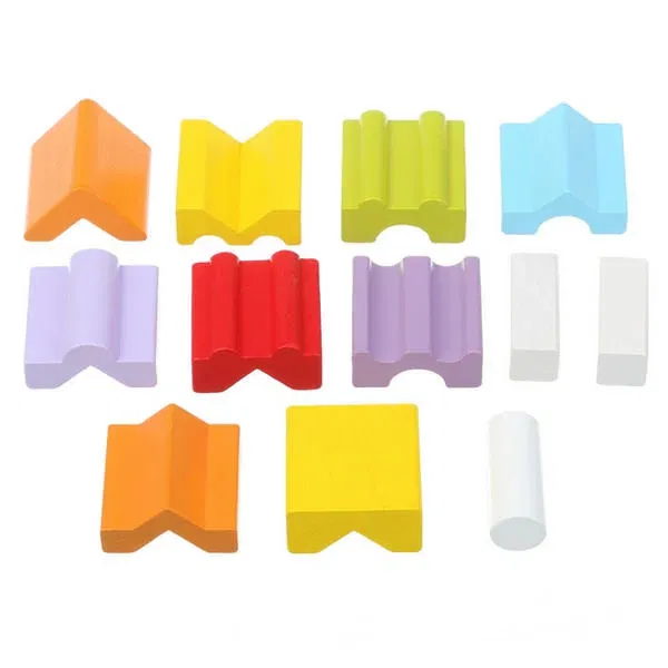 Jucarie Din Lemn Cubika, Set Constructii Turn, 18 luni+ [2]