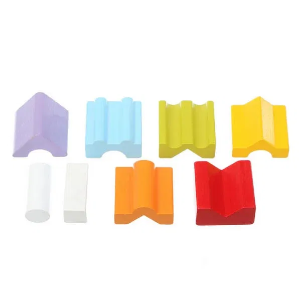 Jucarie Din Lemn Cubika, Set Constructii Turn- 8 piese, 18 luni+ [2]