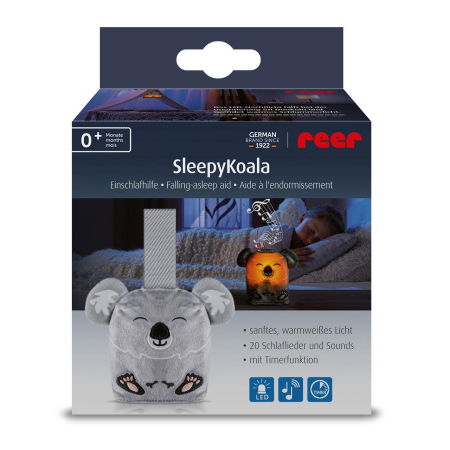 Produse îngrijire copii - Jucarie din plus pentru somn Sleepy Koala, cu lumina de veghe si muzica pentru bebelusi, 0+ luni, Reer 52451