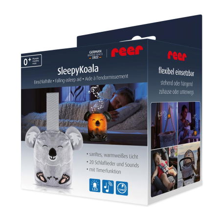 Jucarie din plus pentru somn Sleepy Koala, cu lumina de veghe si muzica pentru bebelusi, 0+ luni, Reer 52451 [1]