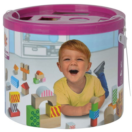 Jucarie Eichhorn Cuburi in galetusa Wooden Blocks 50 piese [5]