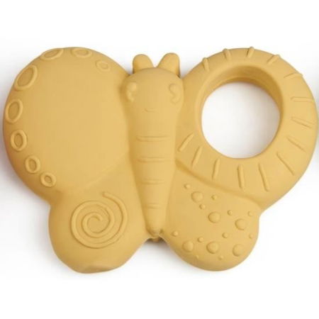 Ingrijire/Dentitie - Jucarie organica pentru dentitie, din cauciuc natural, Fluturas, Grunspecht 682-00