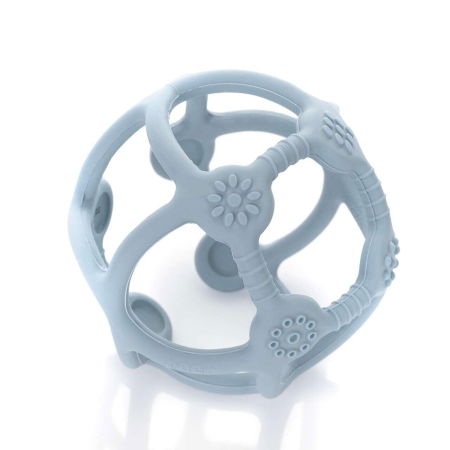 Sisteme De Siguranță Copii - Jucarie pentru dentitie si minge 2in1, silicon, albastra, 0 luni+, Reer Bite&Play 79273