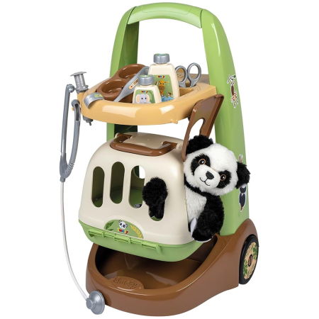 Jocuri de logica si strategie - Jucarie Smoby Animal Care Trolley cu 10 accesorii