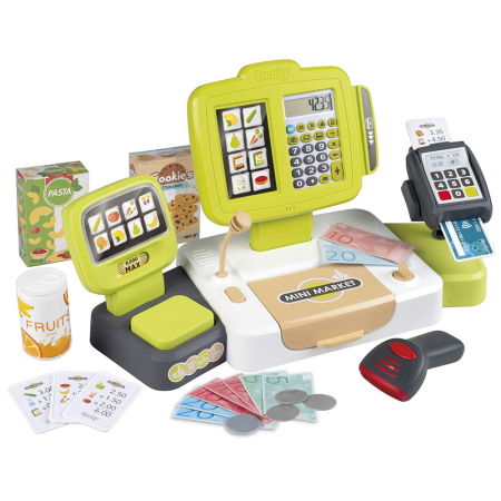 Jocuri de logica si strategie - Jucarie Smoby Casa de marcat Large Cash Register verde