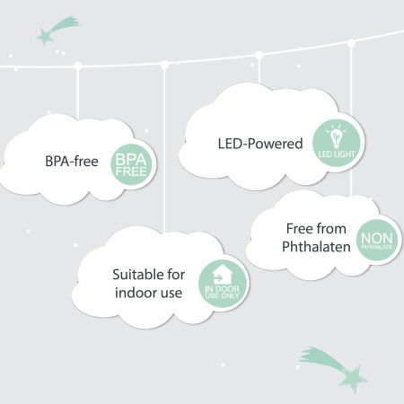 Lampa de veghe cu LED, cu oprire cronometrata, forma racheta, gri, Lumilu Sweet Dreams Rocket, Reer 52271 [5]