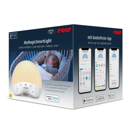 Lampa de veghe inteligenta cu 25 de sunete, multicolora, comunicare prin Wi-Fi cu smartphone, temporizator, Reer MyMagic SmartLight 52470 [5]