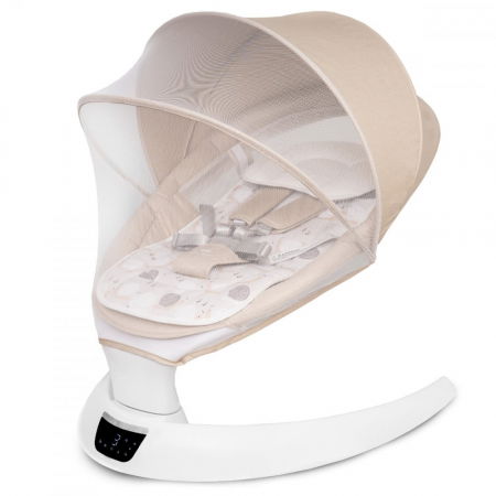 Produse îngrijire copii - Leagan electric pentru bebelusi, cu spatar reglabil si senzor de miscare, AppeKids Evoque - Bej