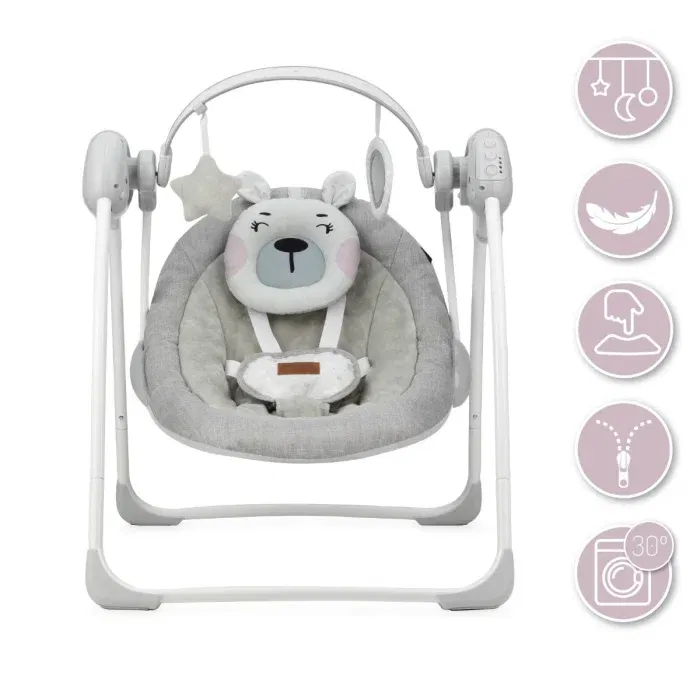Leagan pentru bebelusi, MoMi LISS Bear, Pink [3]