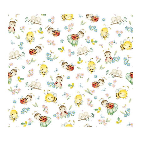 Lenjerie patut Hubners Buburuza 4 piese alb [1]