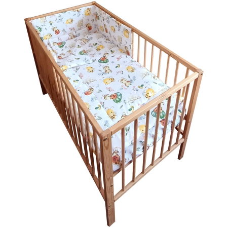 Camera Copilului - Lenjerie patut Hubners Buburuza 4 piese alb